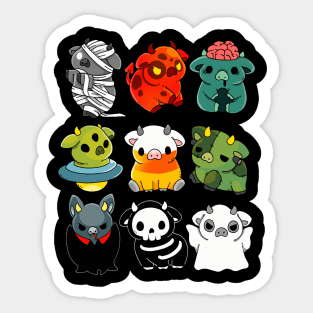 Halloween Cow Sticker